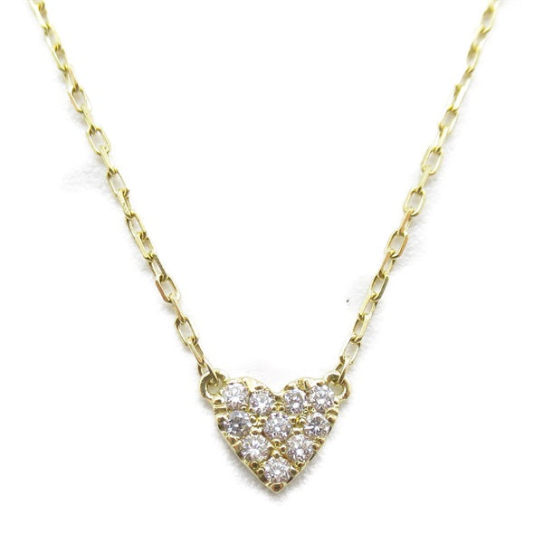 AHKAH K18 Yellow Gold & Pave Diamond Heart Pendant Necklace for Women