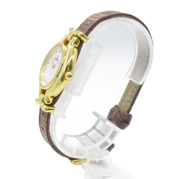 FENDI 640L Gold Plated Leather Belt Wrist Watch for Women 640L