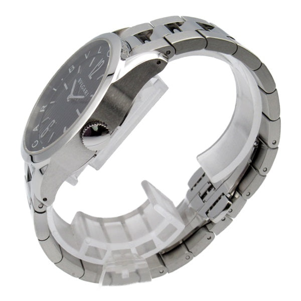 BVLGARI Solo Tempo Men's Wrist Watch ST37S, Quartz, Stainless Steel, Used - Black ST37S