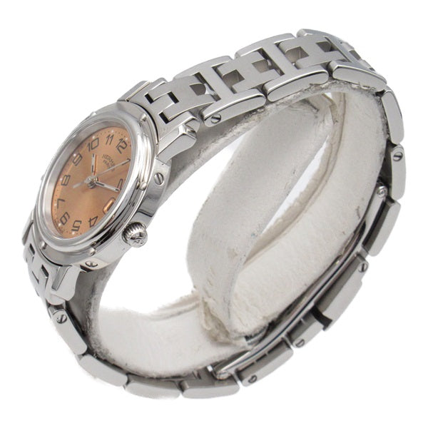 HERMES Clipper Women's Wrist Watch CL4.210, Quartz, Stainless Steel, Used CL4.210