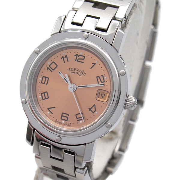 Hermes  HERMES Clipper Women's Wrist Watch CL4.210, Quartz, Stainless Steel, Used Metal Other CL4.210 in Great Condition