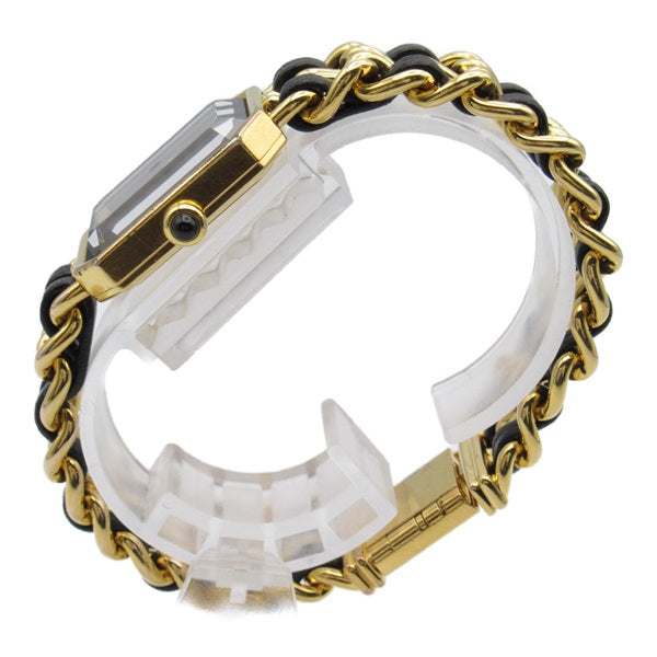 CHANEL Women's Premiere L Quartz Wrist Watch H0001, Gold Plated with Leather belt H0001