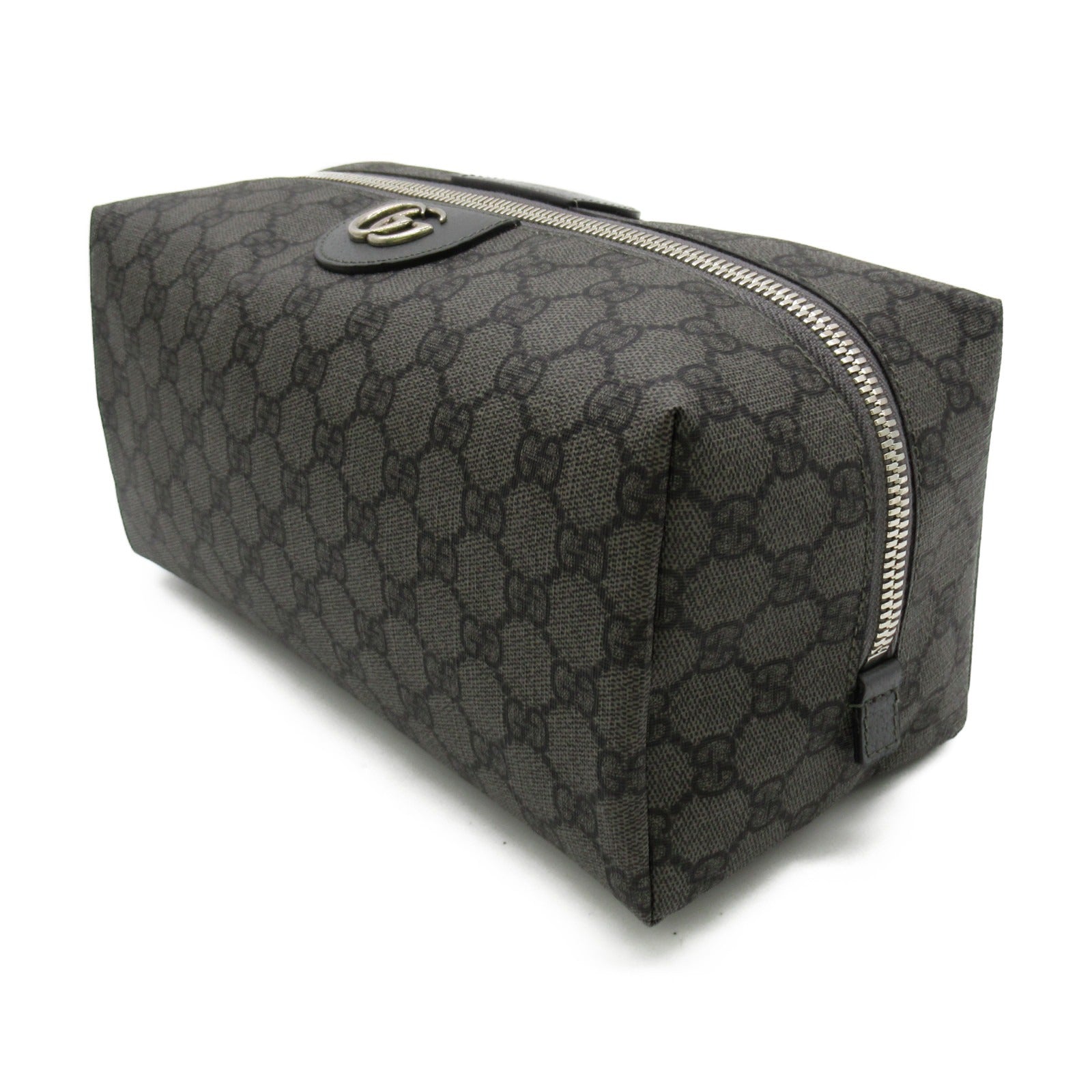 Gucci Leather Cosmetic Pouch Gray