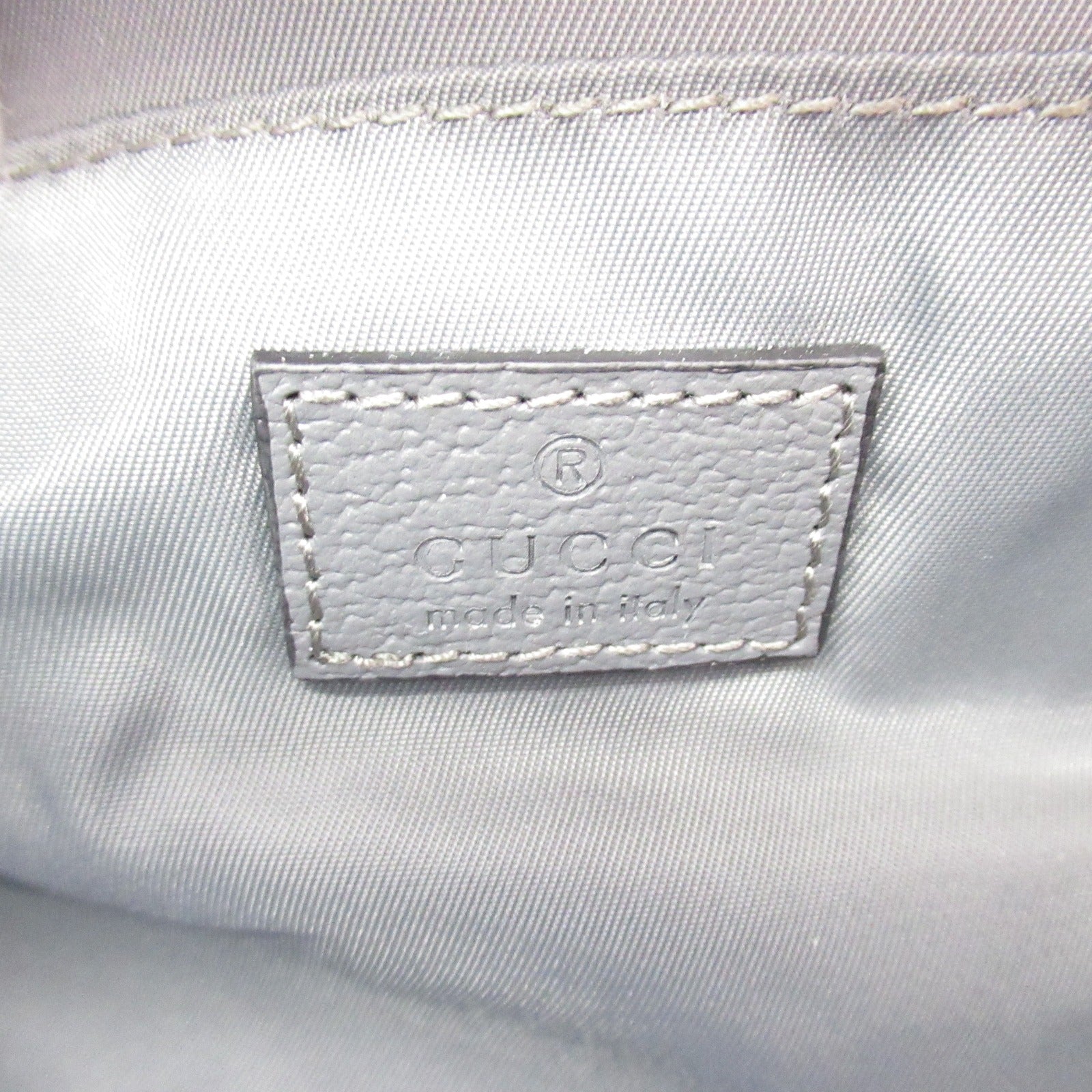 Gucci Leather Cosmetic Pouch Gray