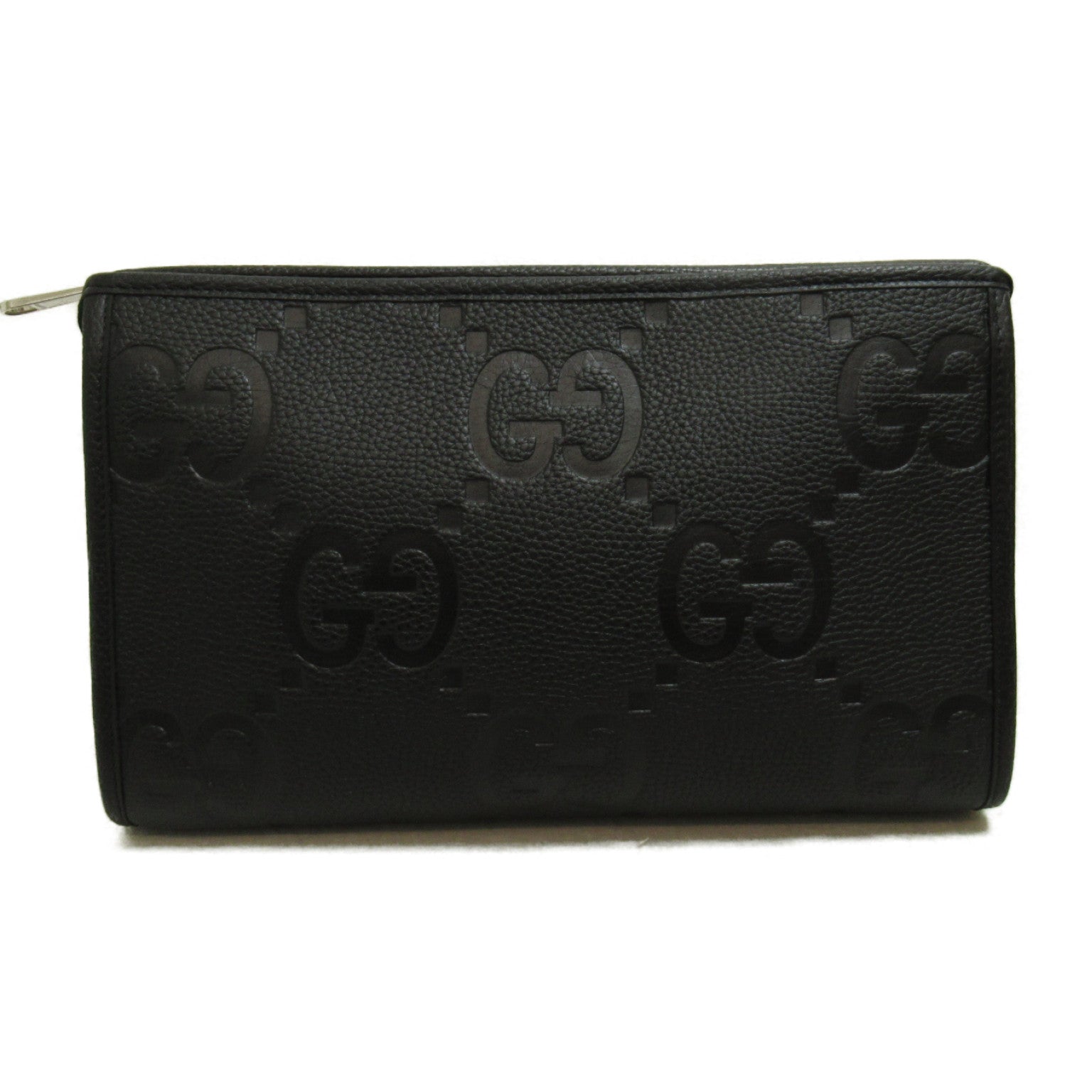 Gucci Jumbo GG Leather Pouch Black