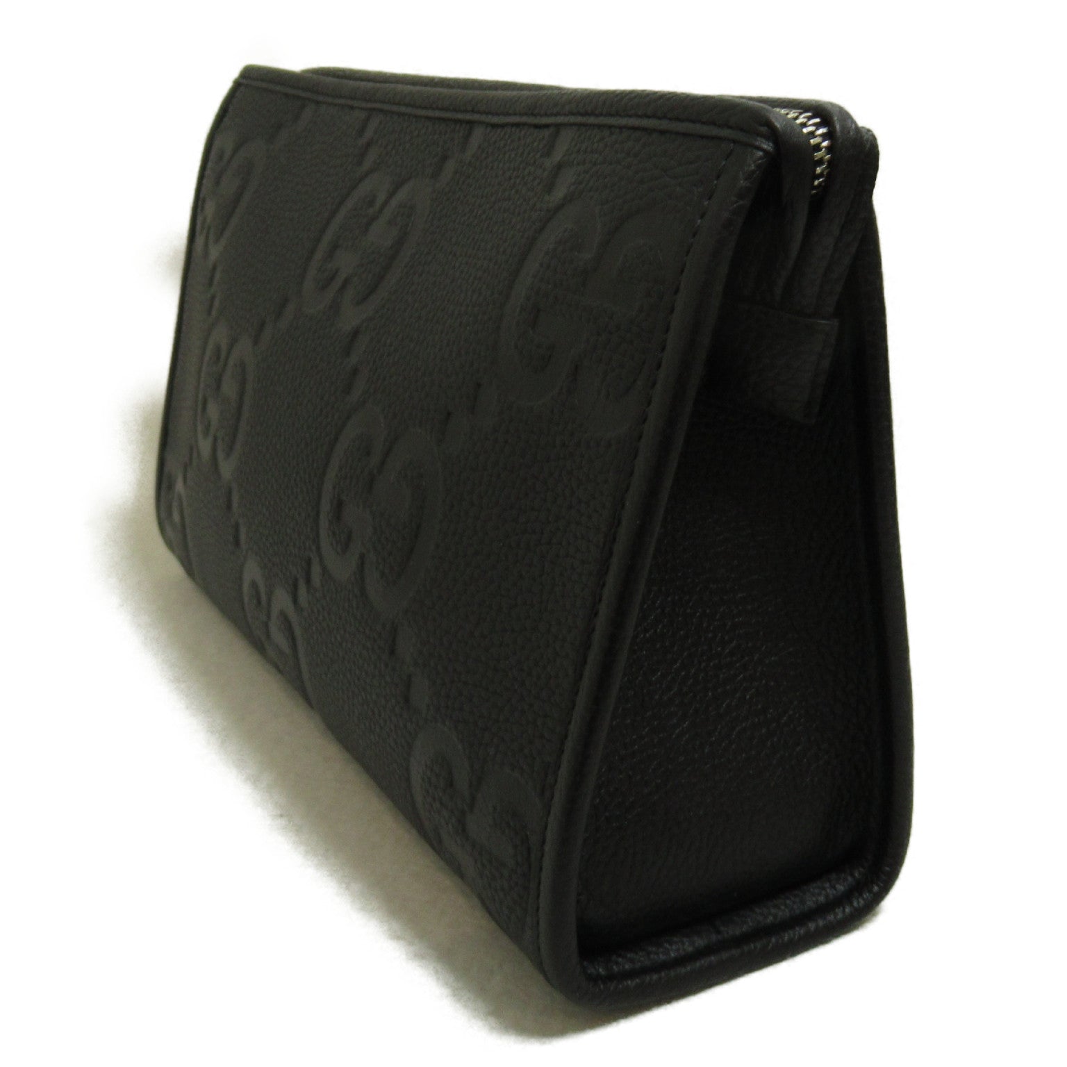 Gucci Jumbo GG Leather Pouch Black