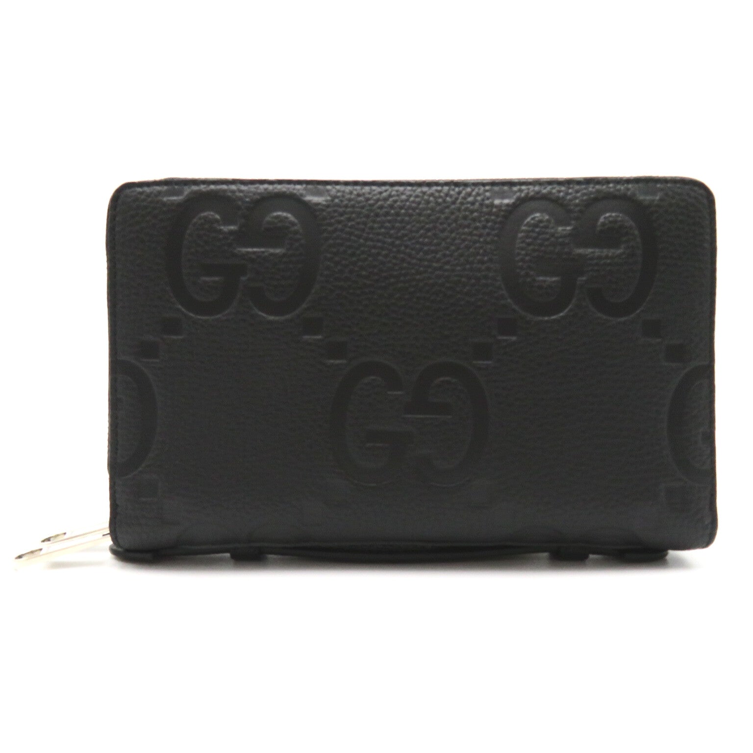 Gucci Jumbo Leather Round Wallet Black