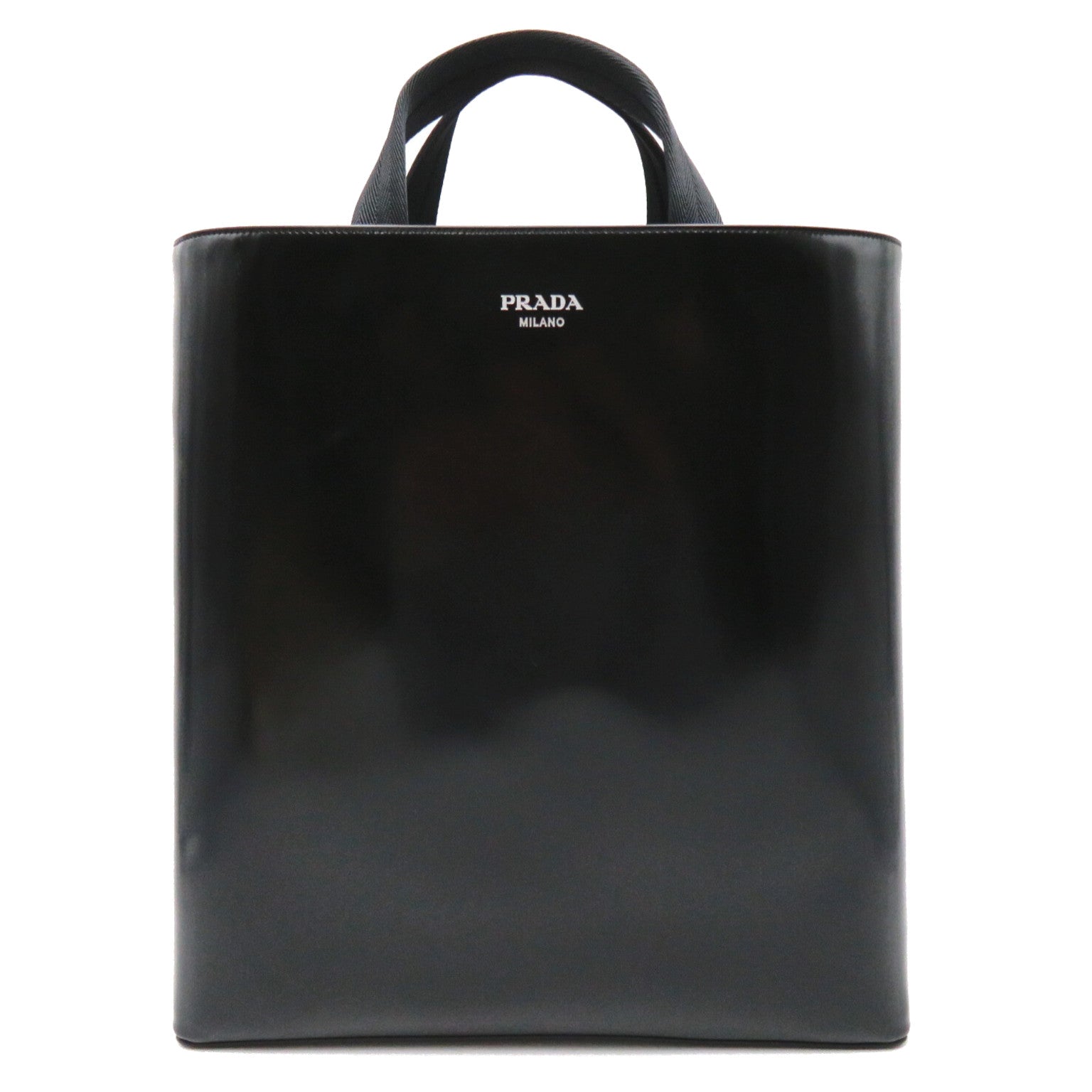 Prada Leather Tote Bag Black 2VG113ZO6F0002