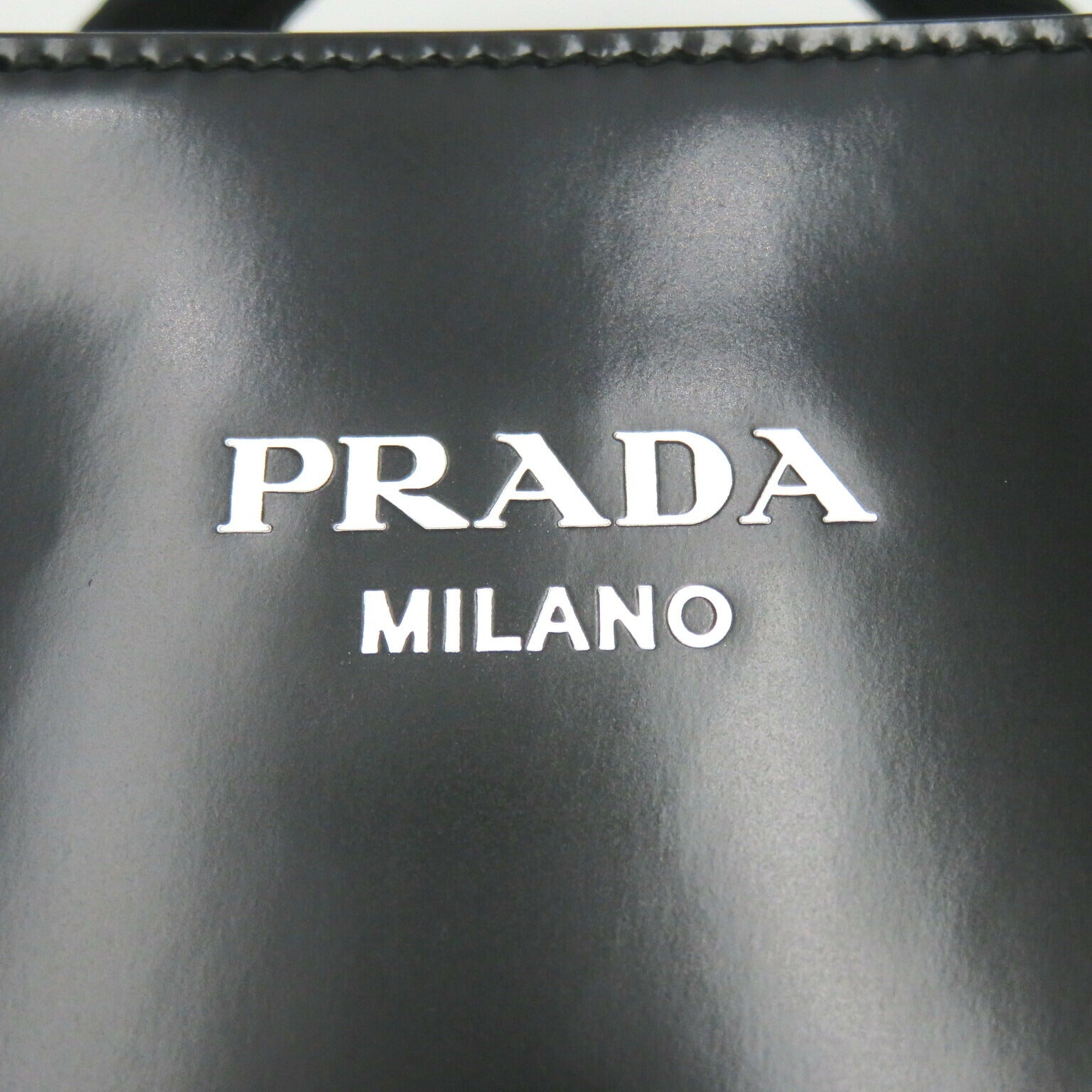 Prada Leather Tote Bag Black 2VG113ZO6F0002