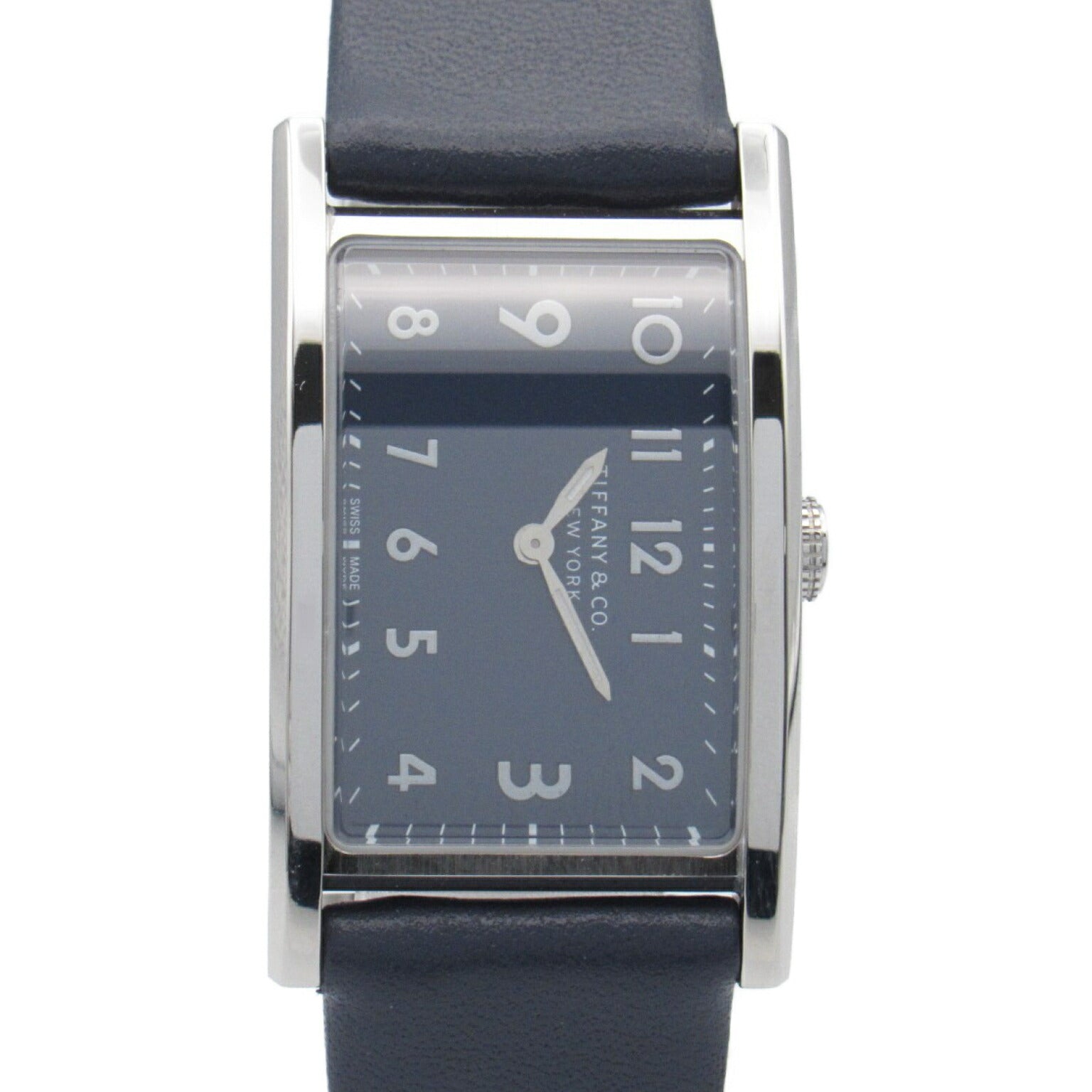 Tiffany & Co East West Mini Watch Stainless Steel Leather