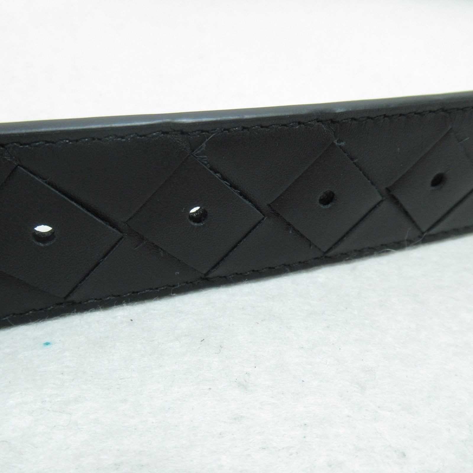 Bottega Veneta Intrecciato Leather Belt Black