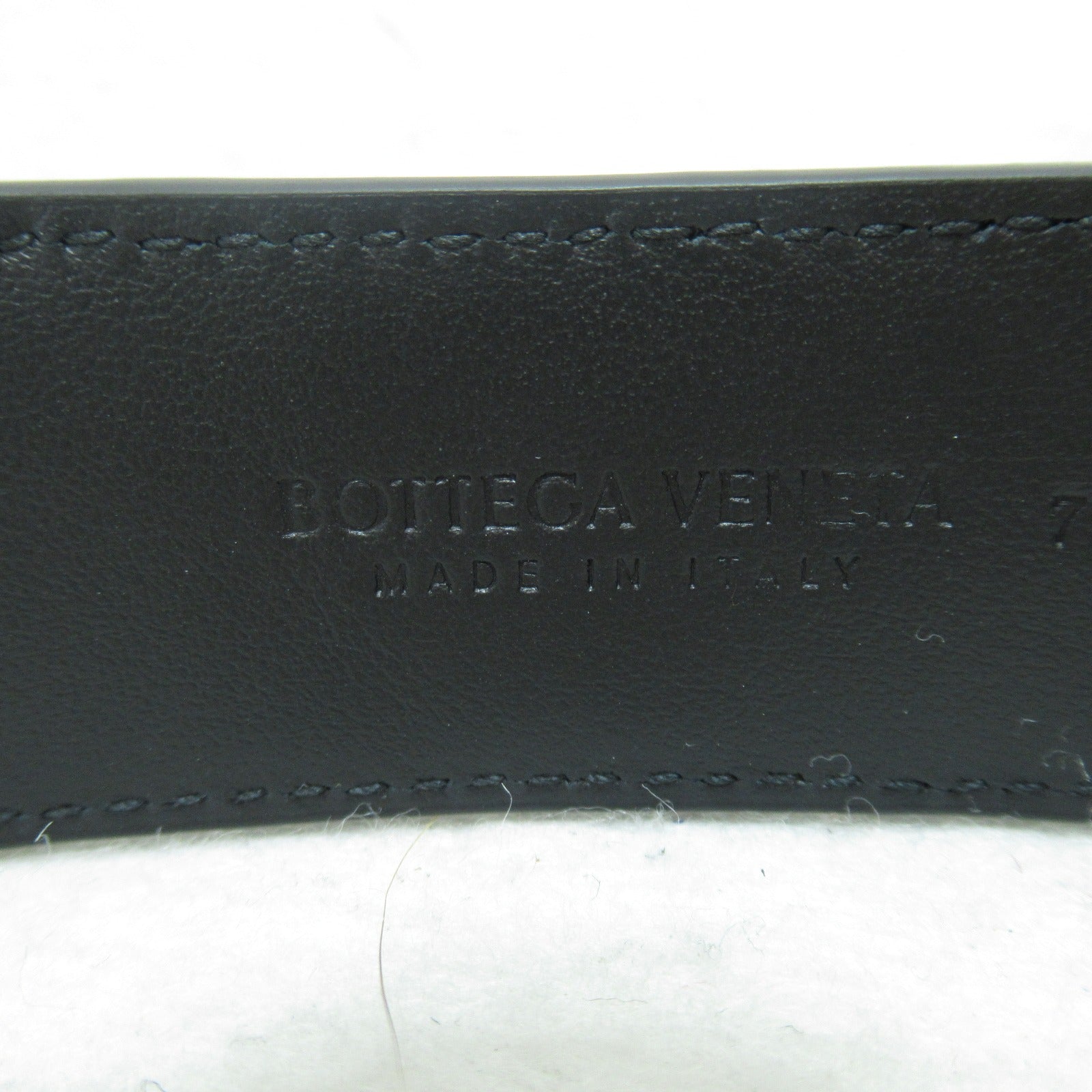 Bottega Veneta Intrecciato Leather Belt Black