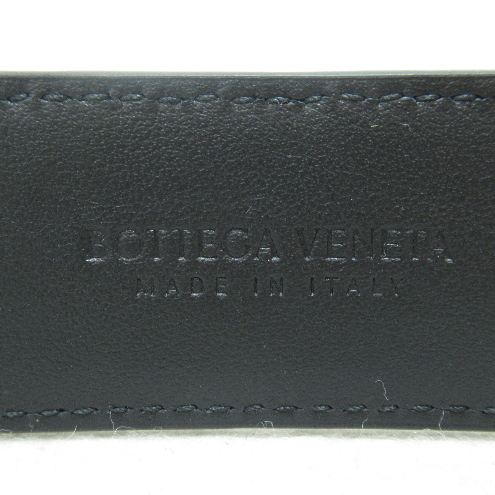 Bottega Veneta Intrecciato Leather Belt Black