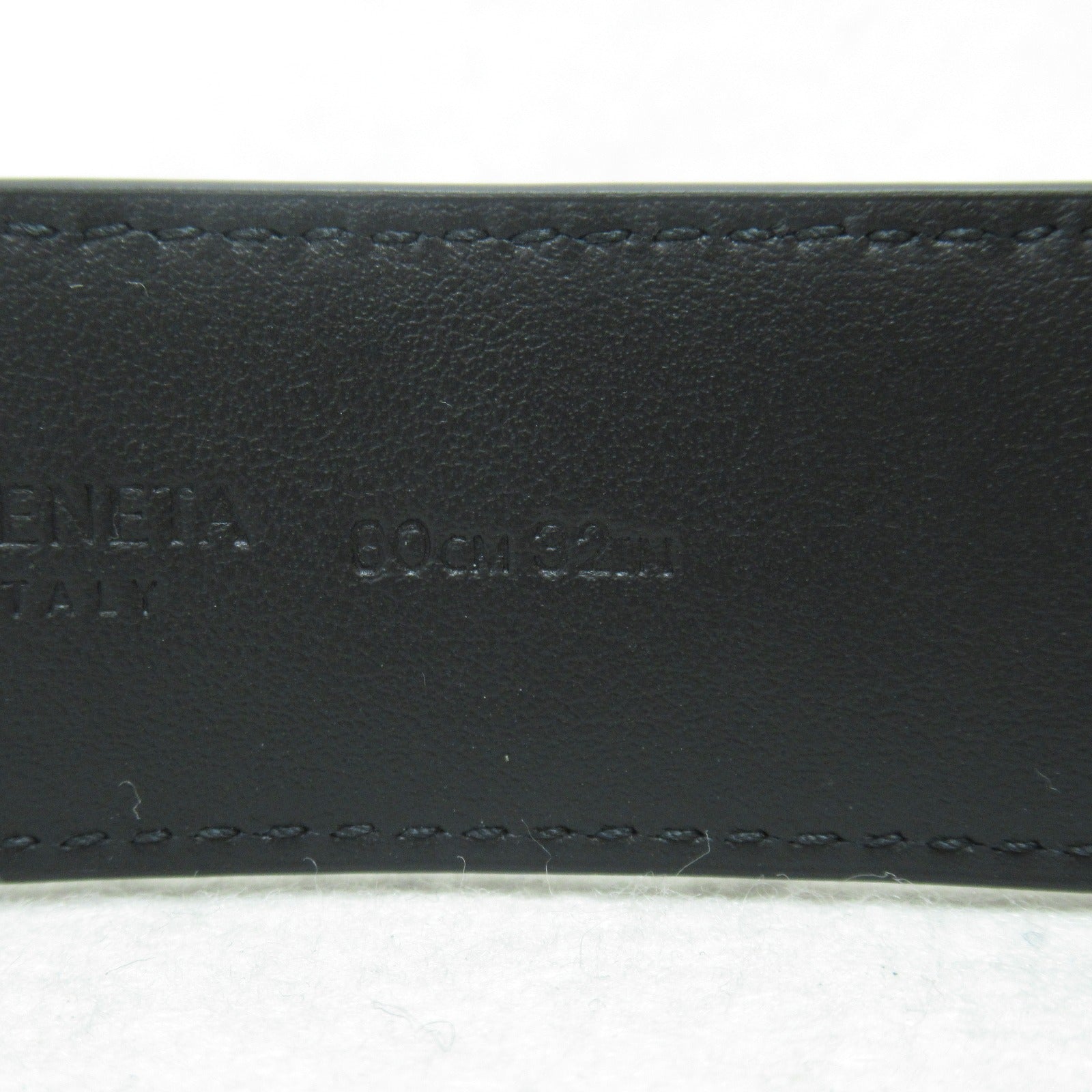 Bottega Veneta Intrecciato Leather Belt Black