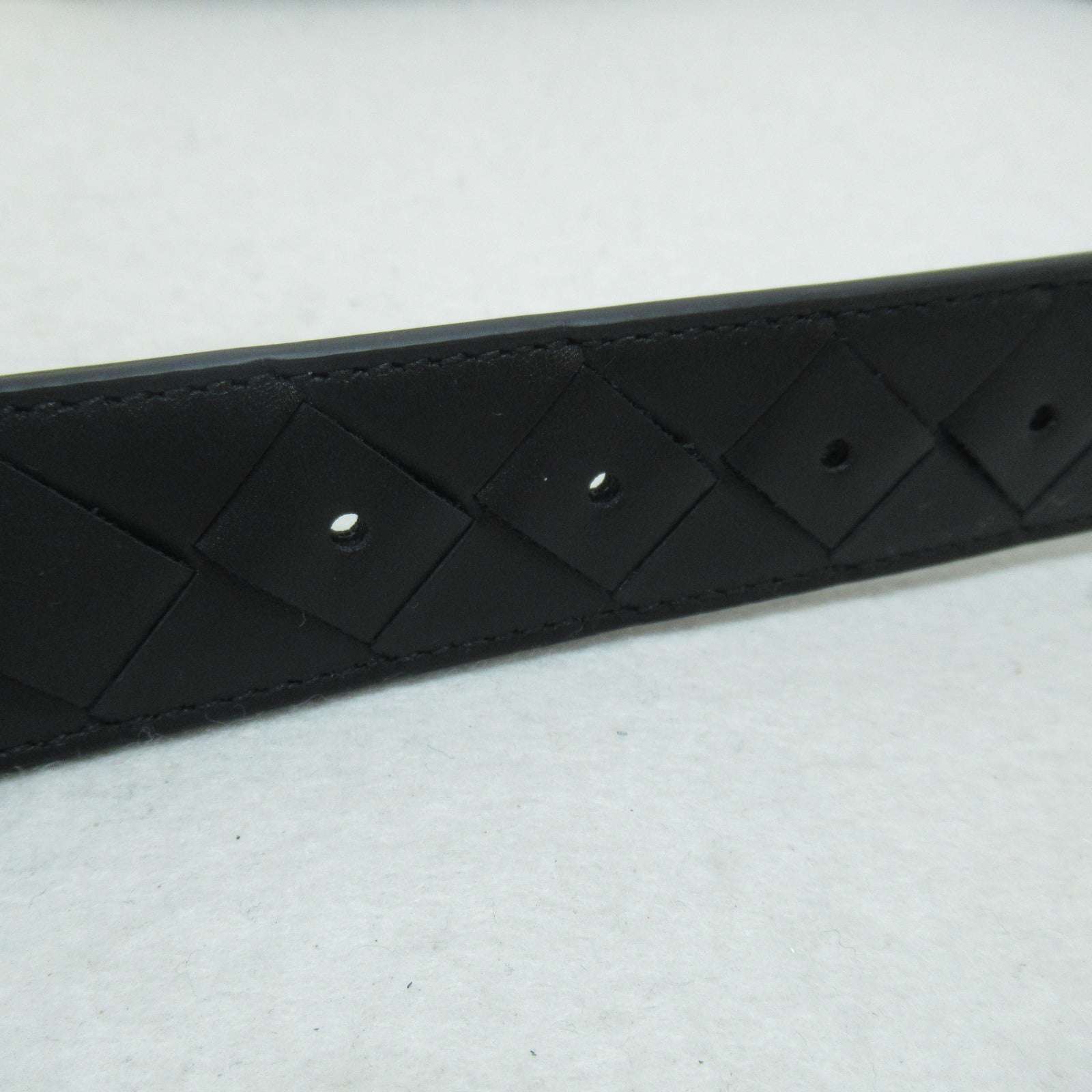 Bottega Veneta Intrecciato Leather Belt Black