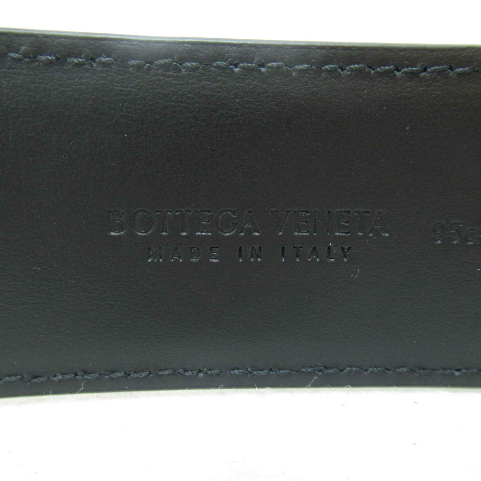 Bottega Veneta Leather Watch Belt Black