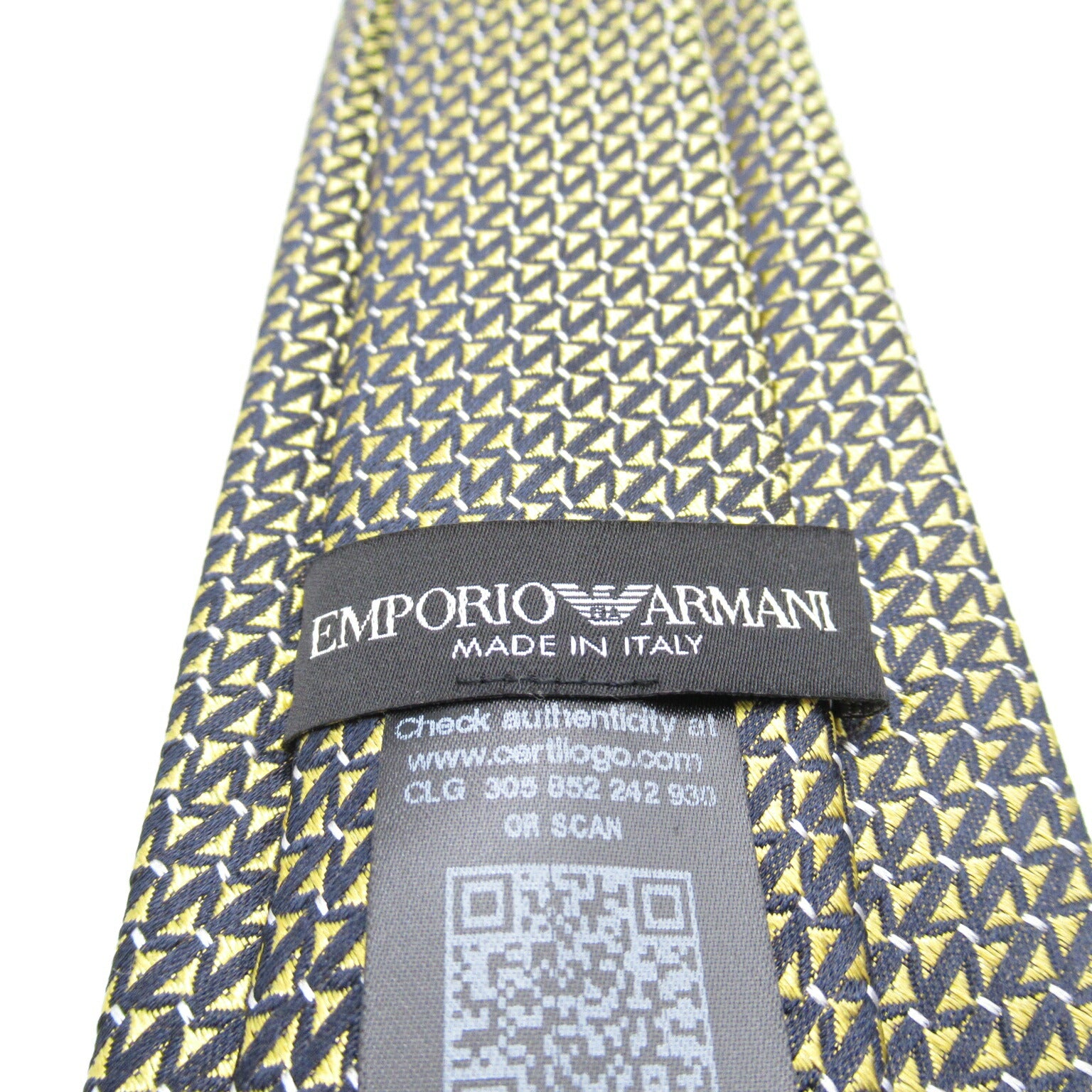 Emporio Armani Silk Necktie Gold