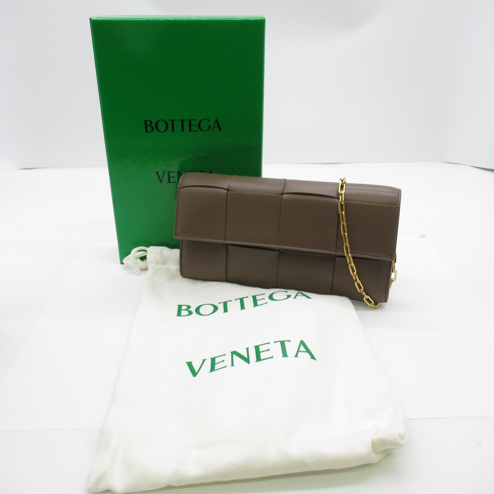 Bottega Veneta Lambskin Chain Wallet Shoulder Bag