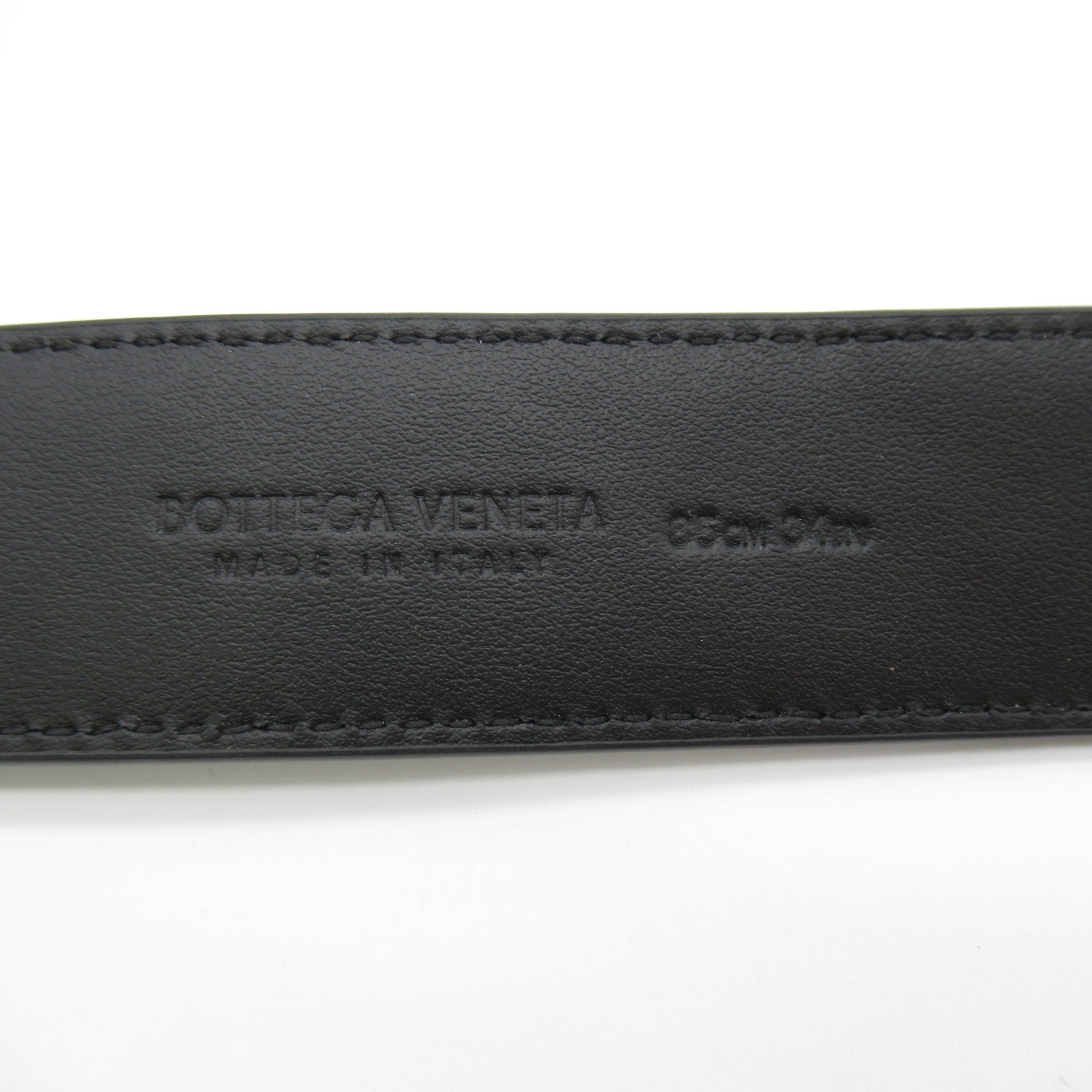 Bottega Veneta Intrecciato Leather Belt Black