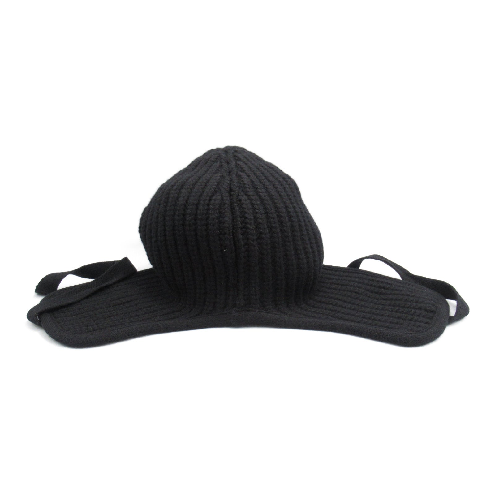 Moncler Wool Logo Knit Hat Black Unisex