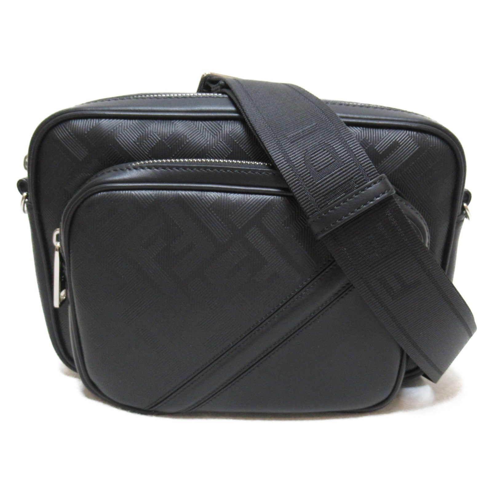 Fendi Leather Shadow Diagonal Duo Camera Bag