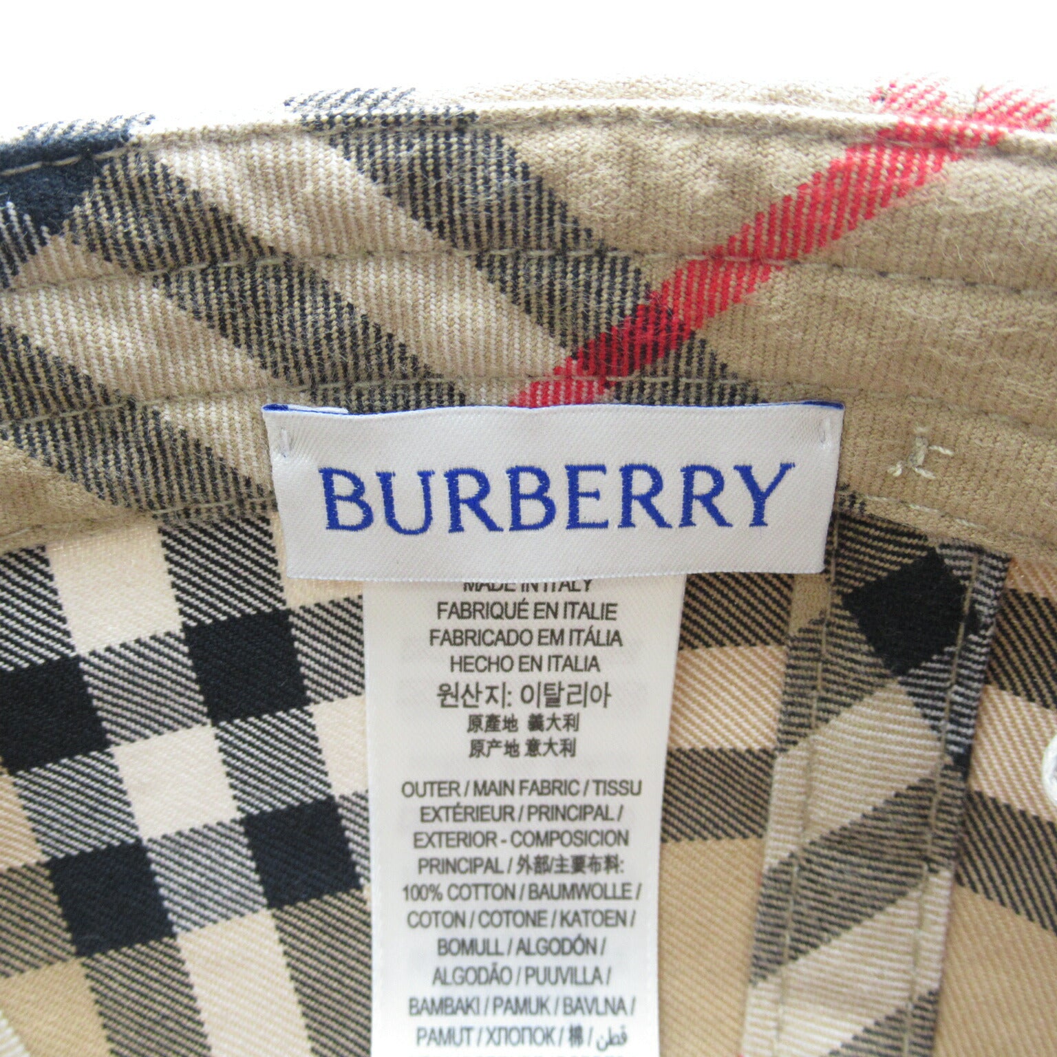 Burberry Cotton Baseball Cap Brown Unisex