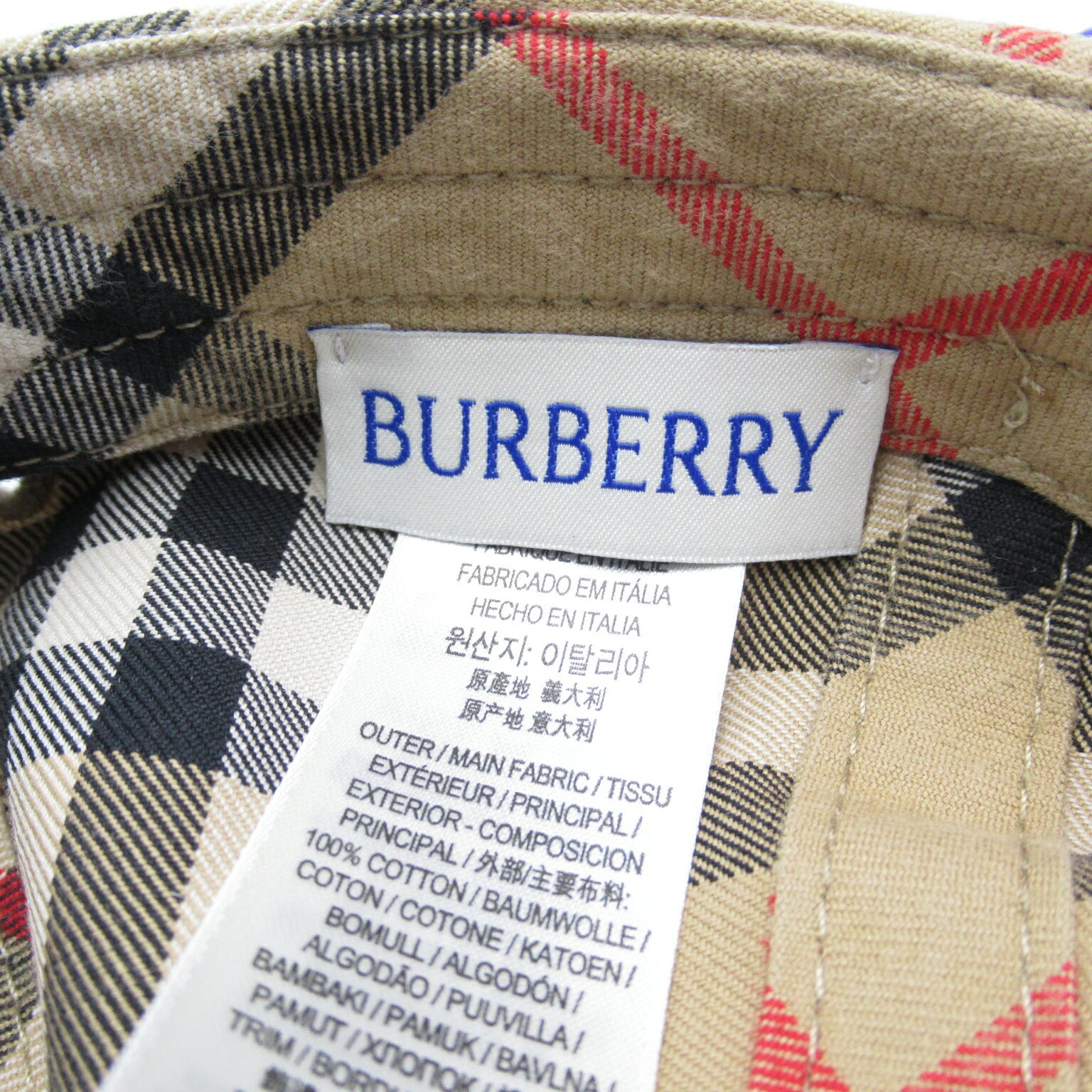 Burberry Cotton Baseball Cap Hat