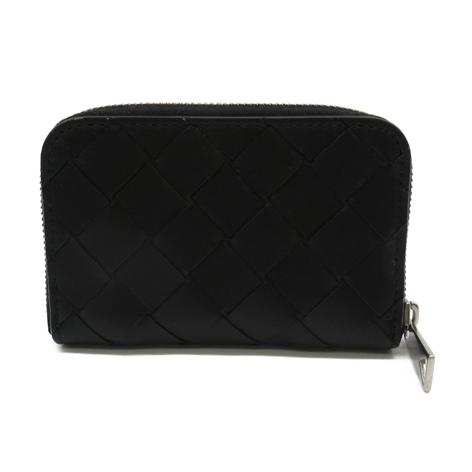 Bottega Veneta Leather Coin Case Black