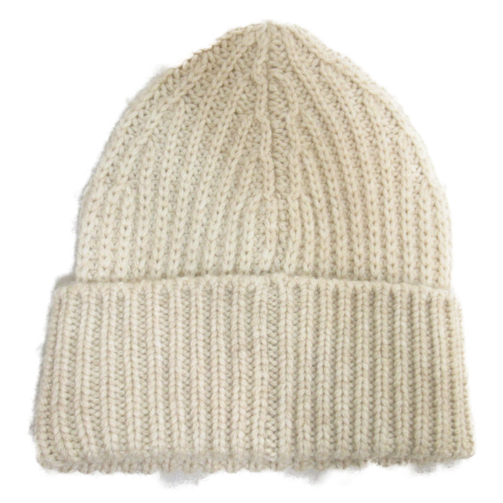 Moncler Wool Knit Cap Hat Beige Unisex