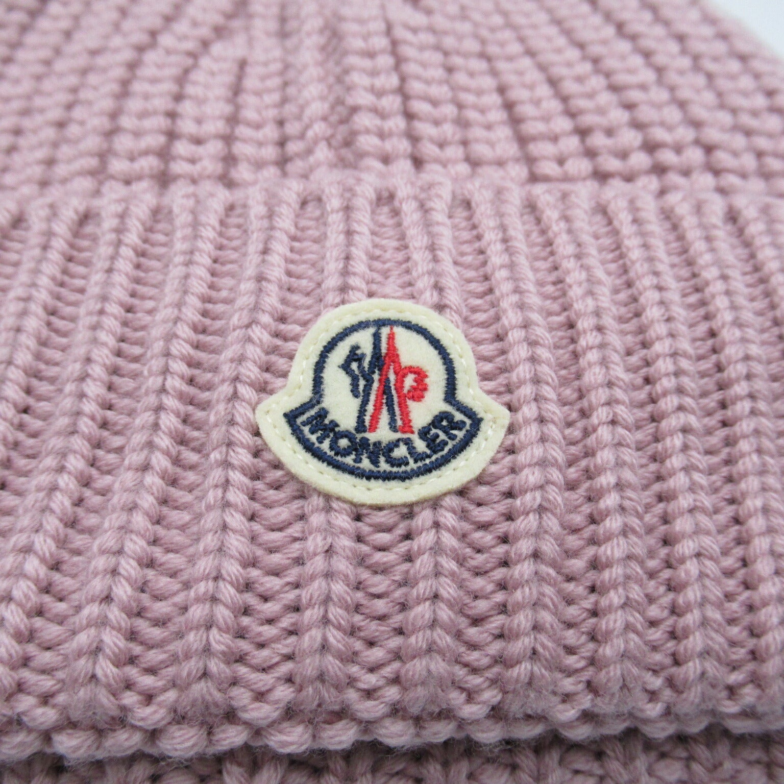 Moncler Wool Knit Cap Hat Pink