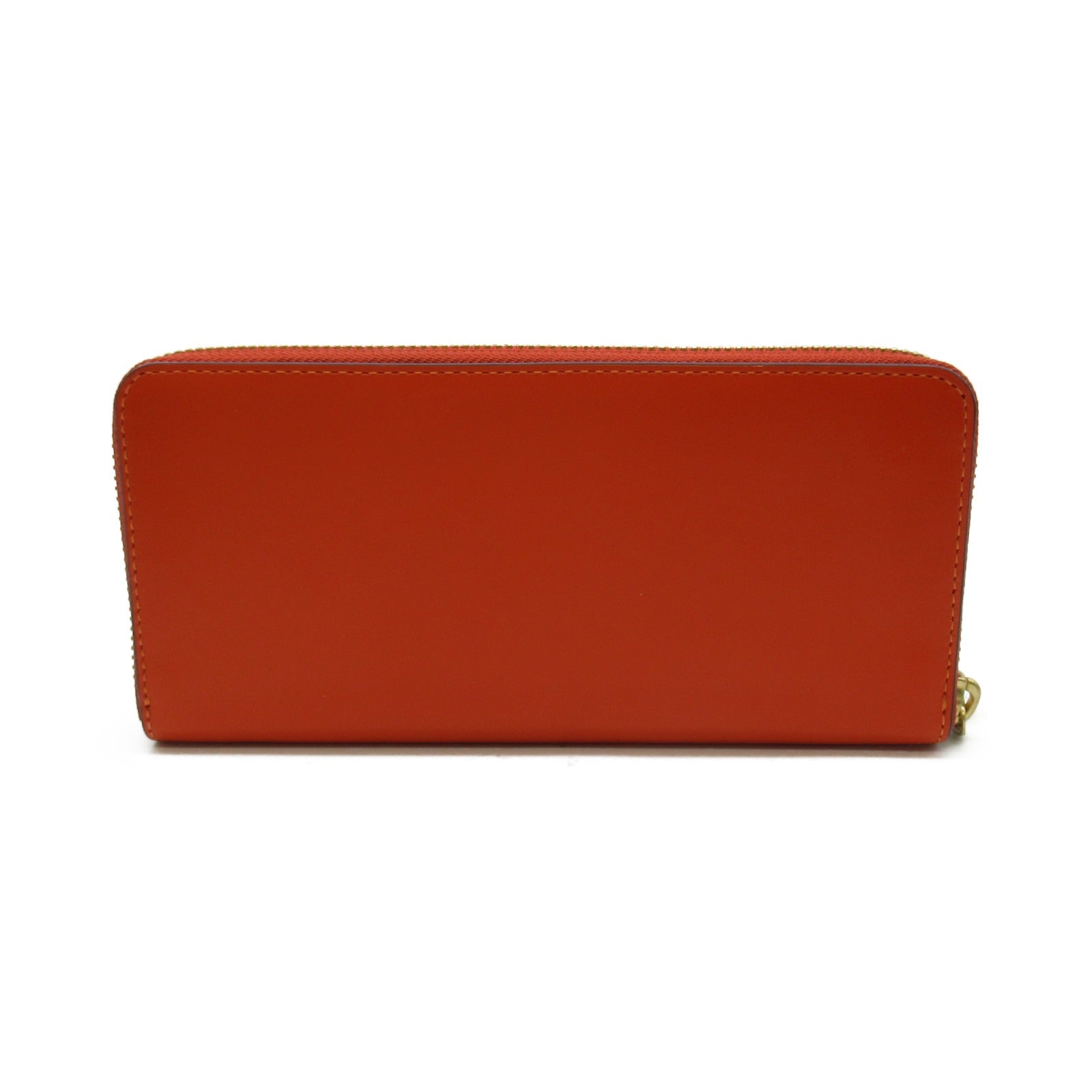 Coach Leather Round Long Wallet Orange