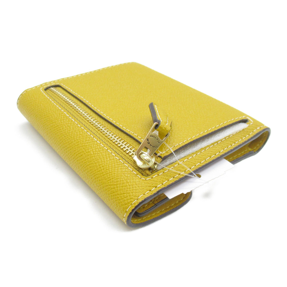 Coach Leather Bifold Wallet Yellow CH808B4EBV