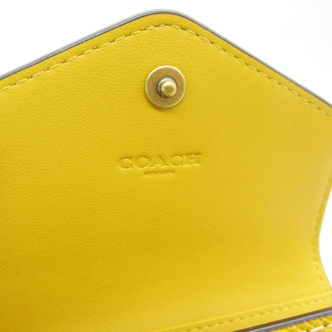 Coach Leather Bifold Wallet Yellow CH808B4EBV