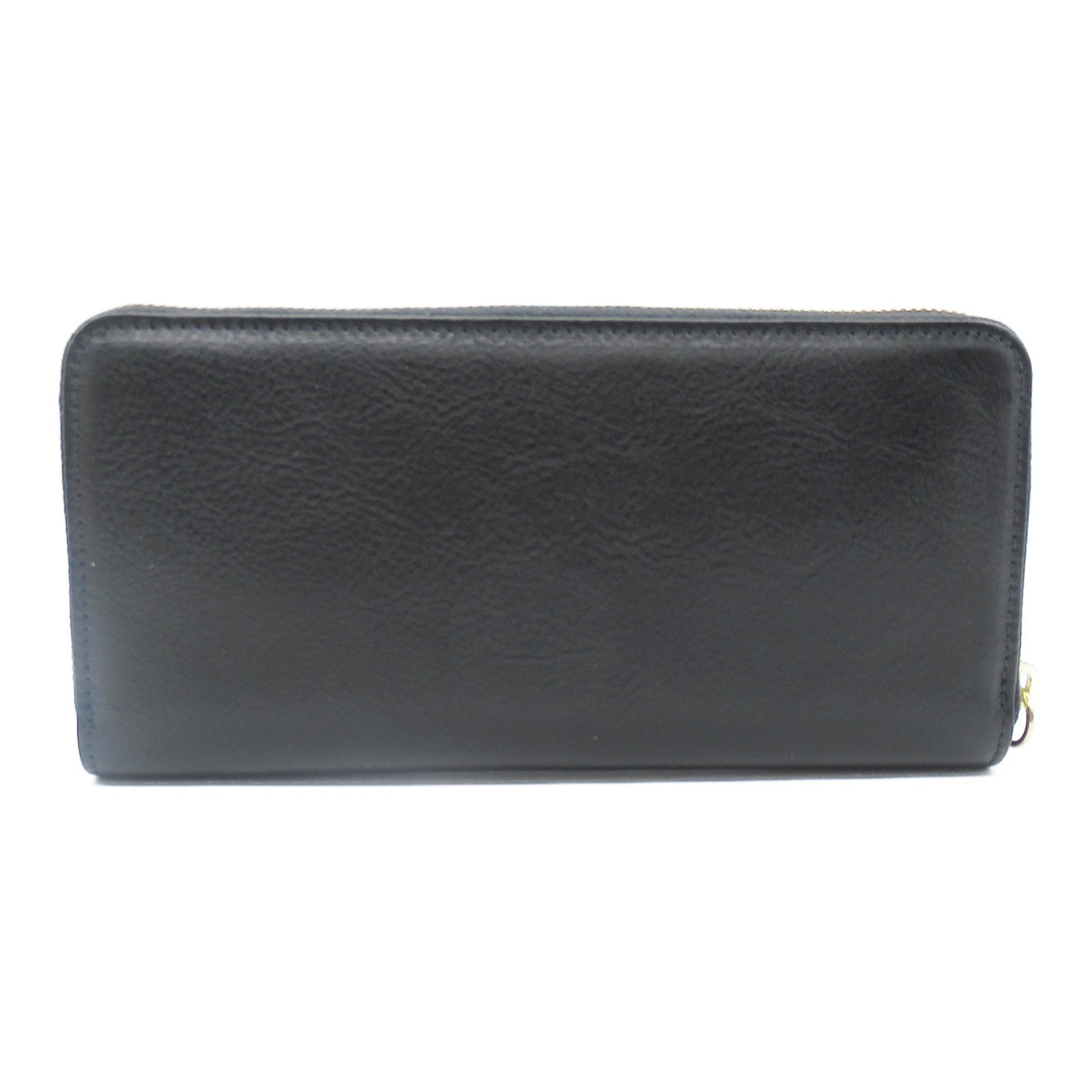 IL BISONTE Leather Long Wallet Black