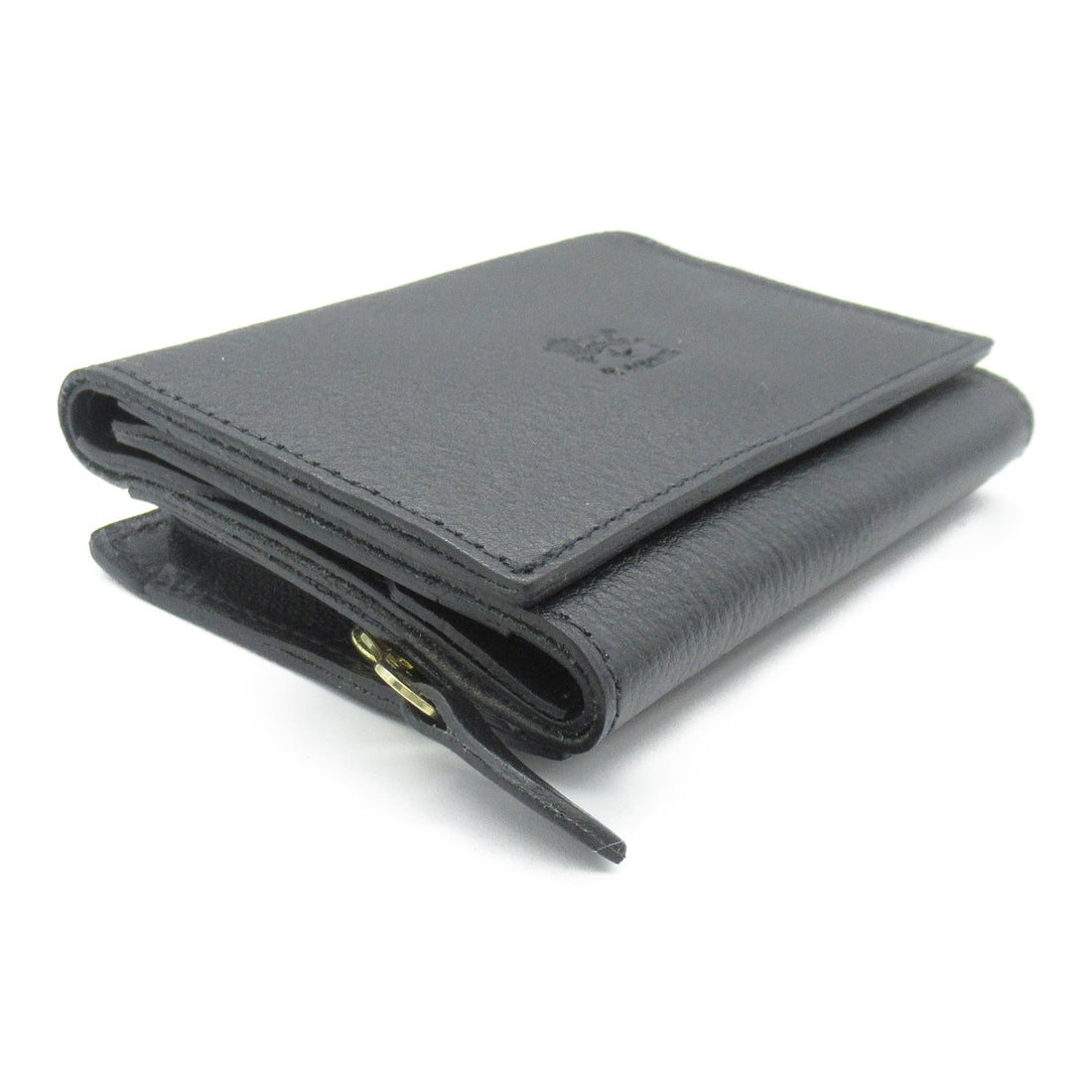 IL BISONTE Leather Trifold Wallet SMW036BK110