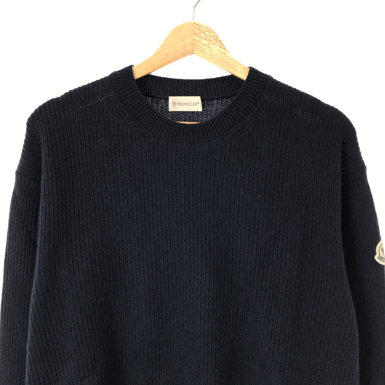 Moncler Wool Knit Sweater Navy