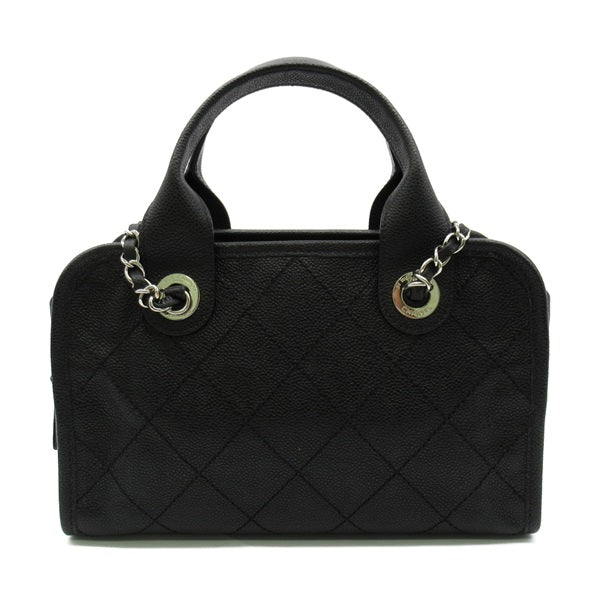 Quilted Caviar Deauville Bowling Bag