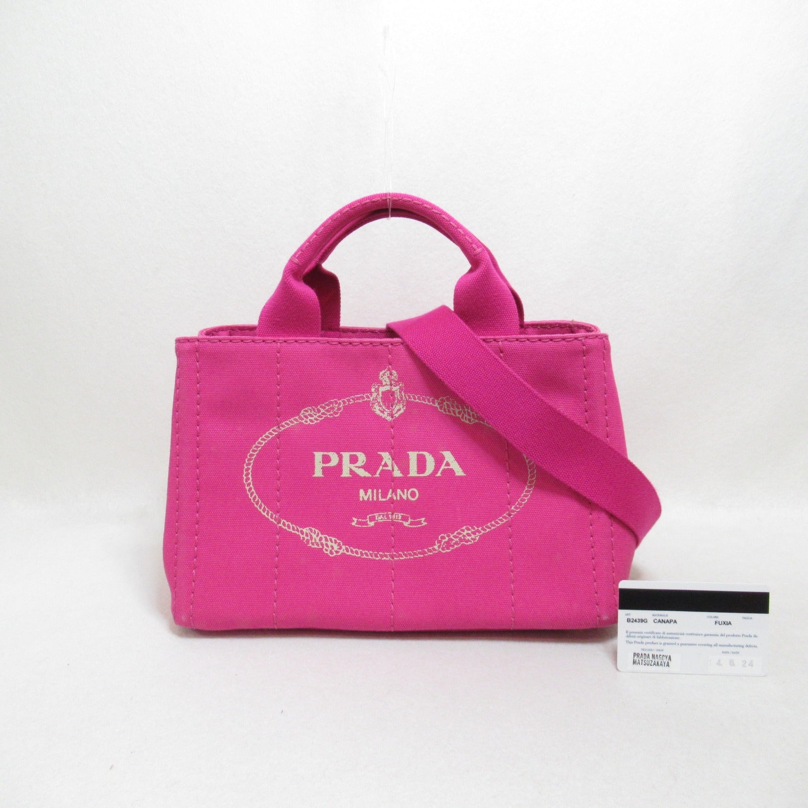 Prada Canapa Tote Bag Canvas Tote Bag in Great Condition