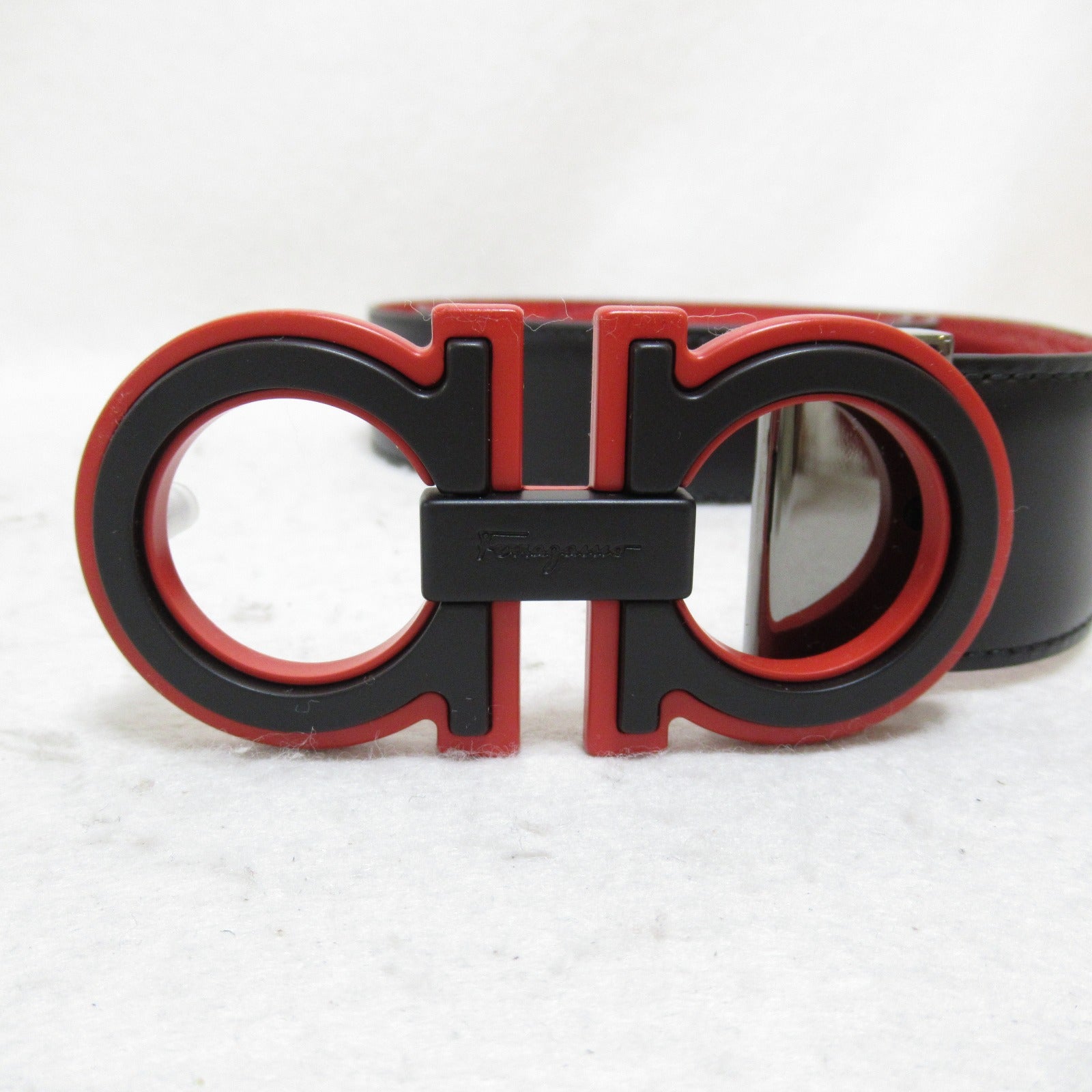 Salvatore Ferragamo Leather Belt Red Nero