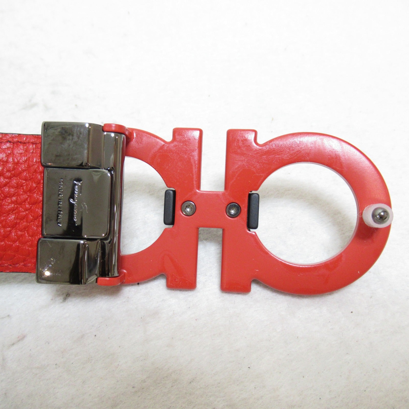 Salvatore Ferragamo Leather Belt Red Nero