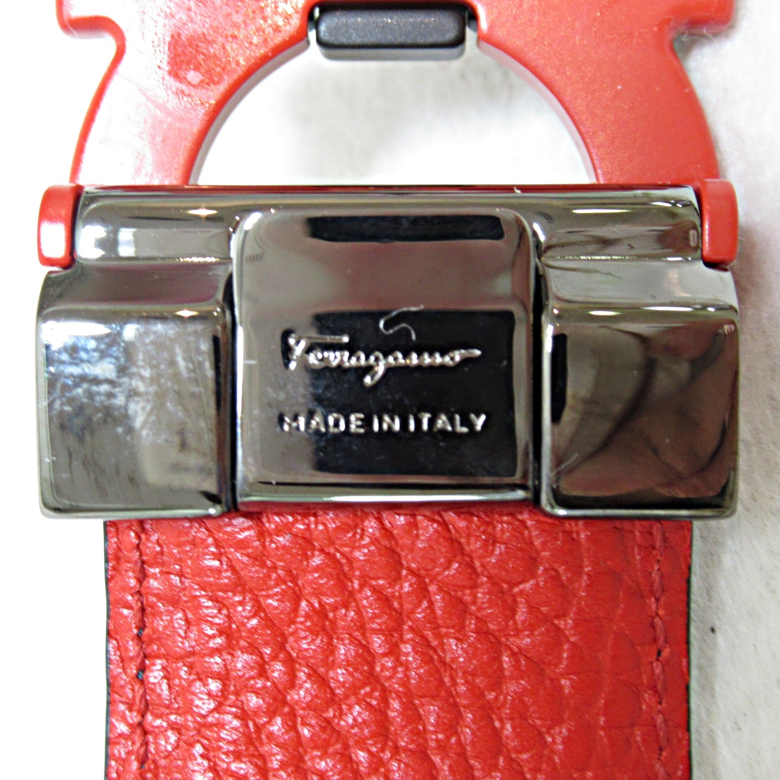 Salvatore Ferragamo Leather Belt Red Nero