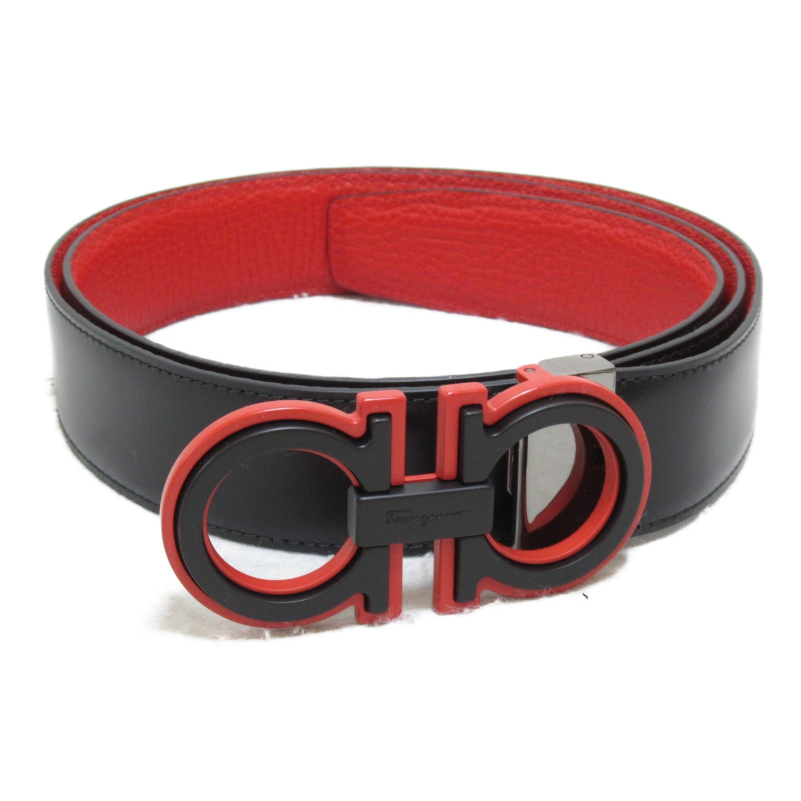 Salvatore Ferragamo Leather Belt Red Nero