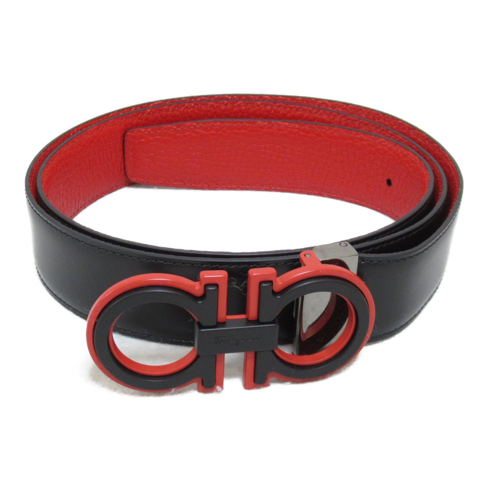 Salvatore Ferragamo Leather Belt Red Nero