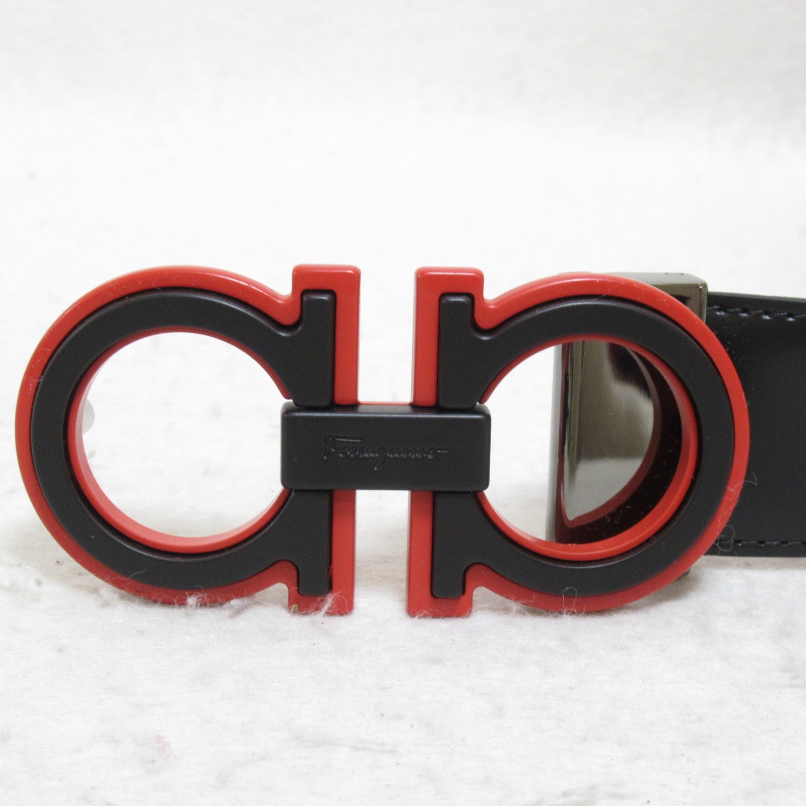 Salvatore Ferragamo Leather Belt Red Nero