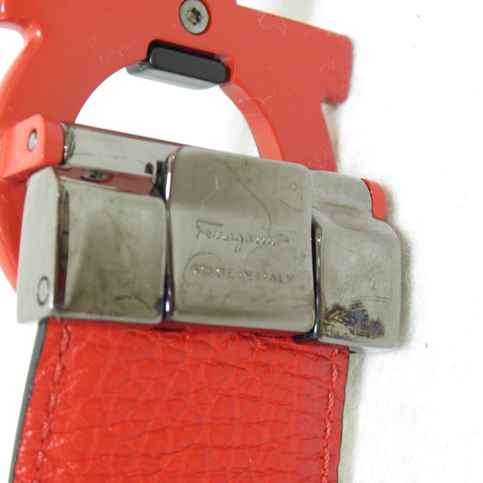 Salvatore Ferragamo Leather Belt Red Nero