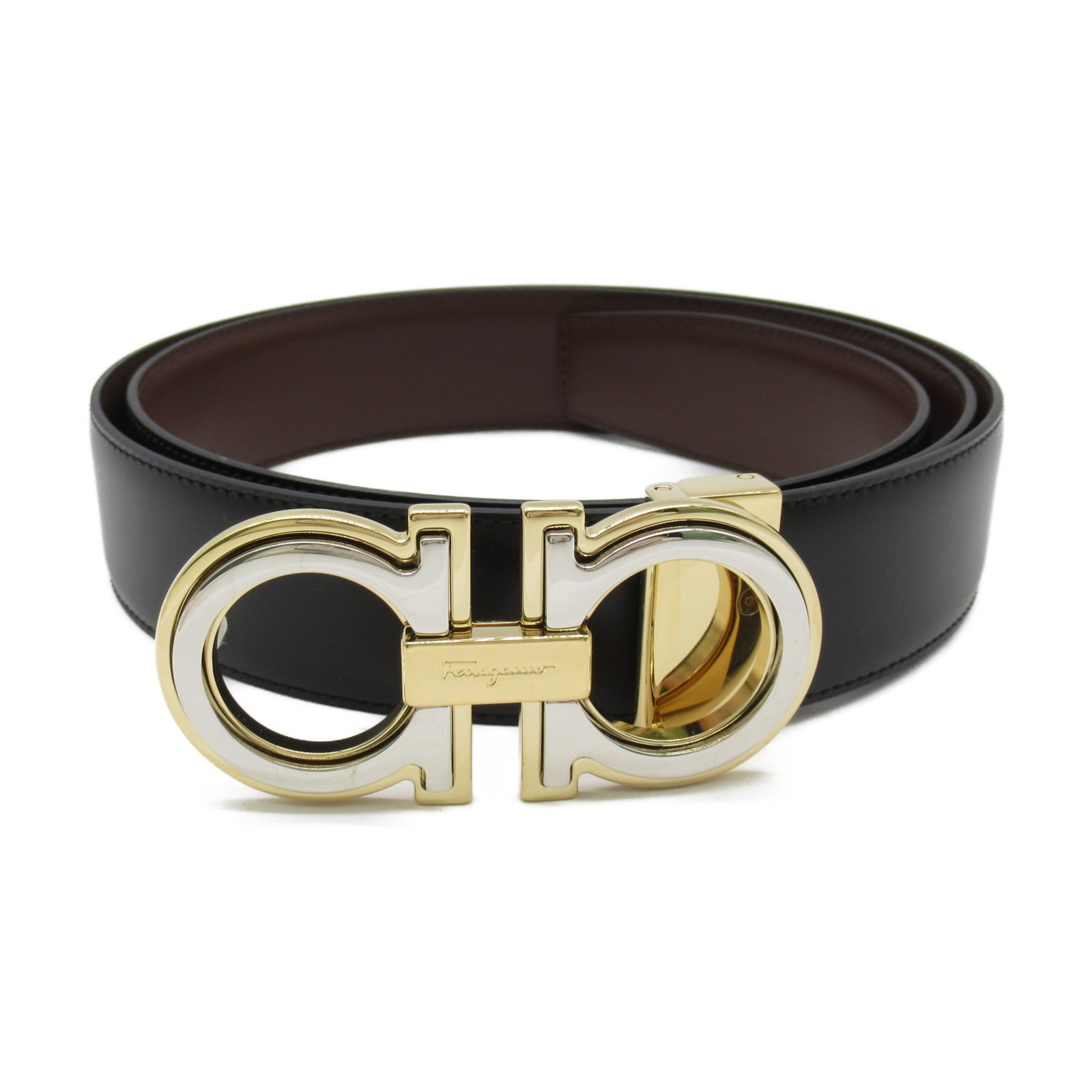 Salvatore Ferragamo Leather Belt Black/Brown