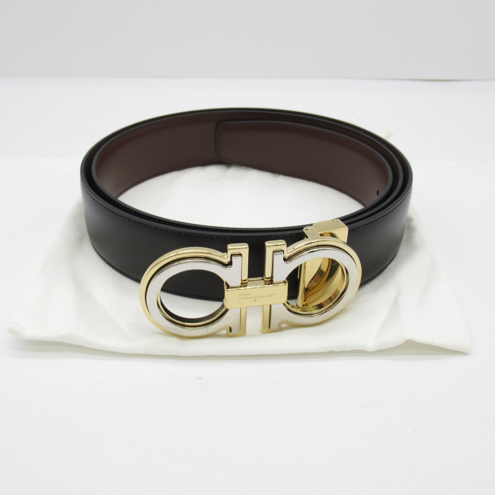 Salvatore Ferragamo Leather Belt Black/Brown