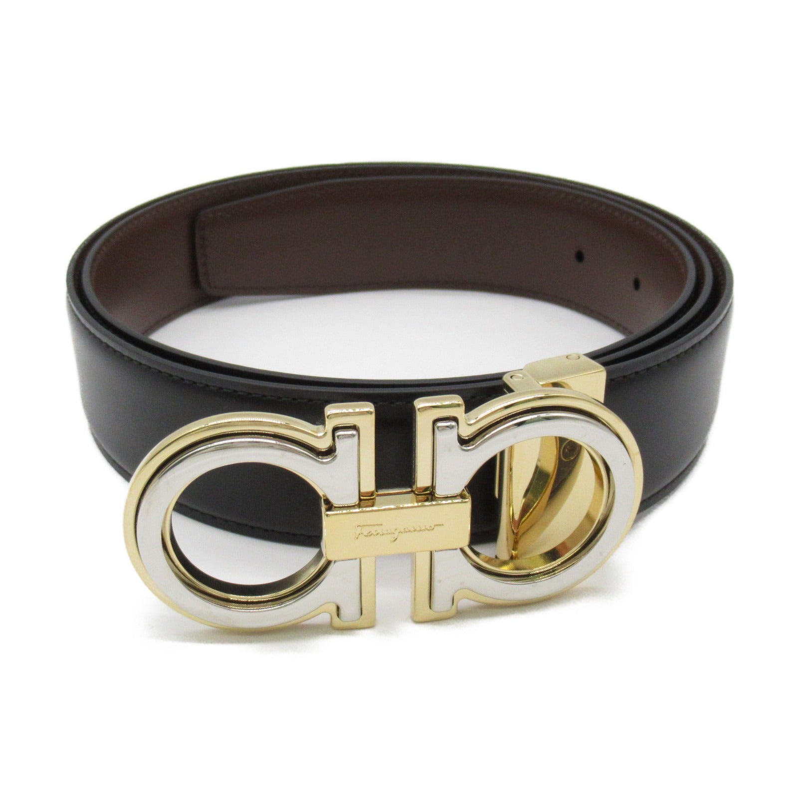 Salvatore Ferragamo Leather Belt Black/Brown