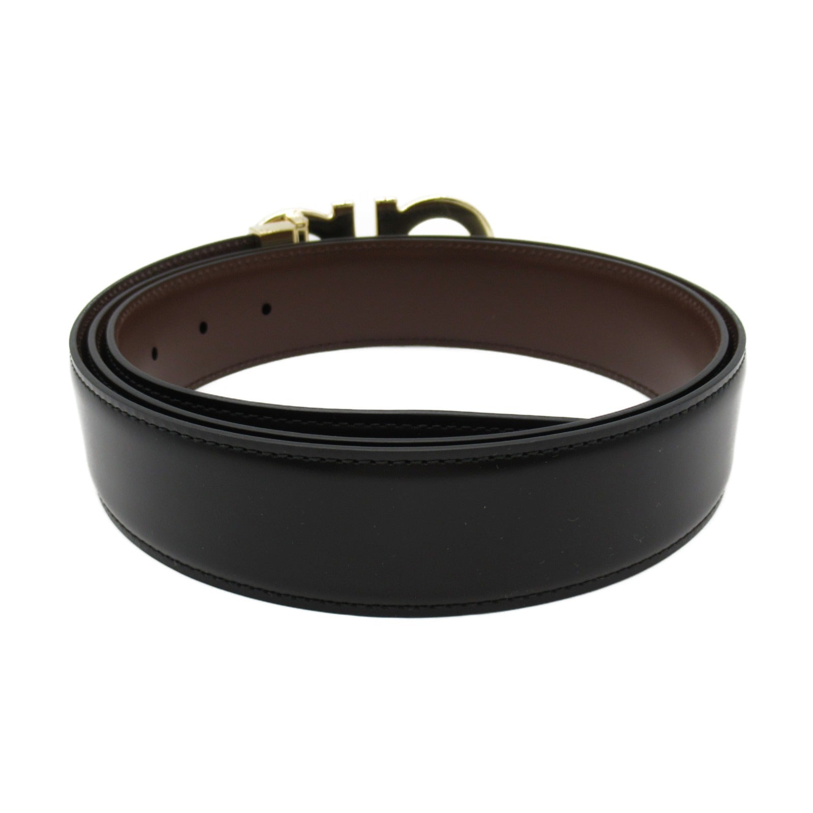 Salvatore Ferragamo Leather Belt Black/Brown