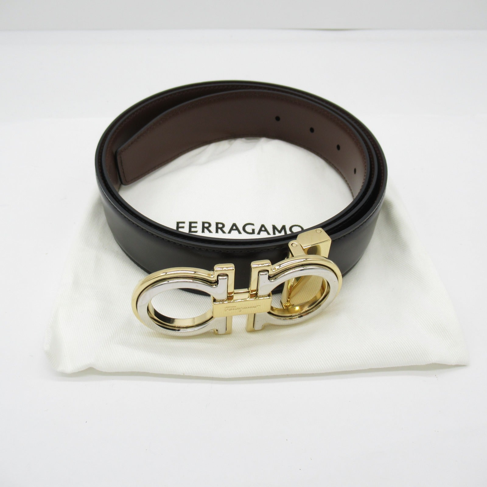 Salvatore Ferragamo Leather Belt Black/Brown